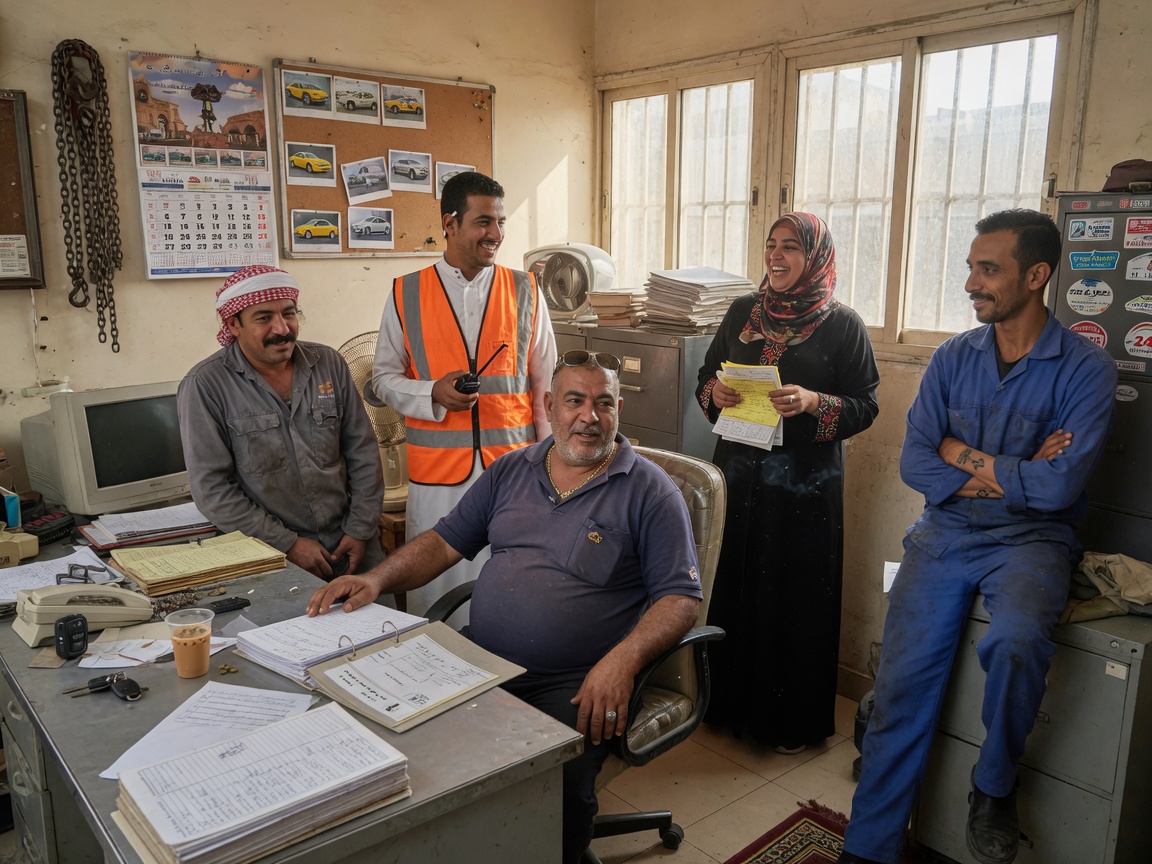 The Ajman Towing Heroes team at work in Ajman