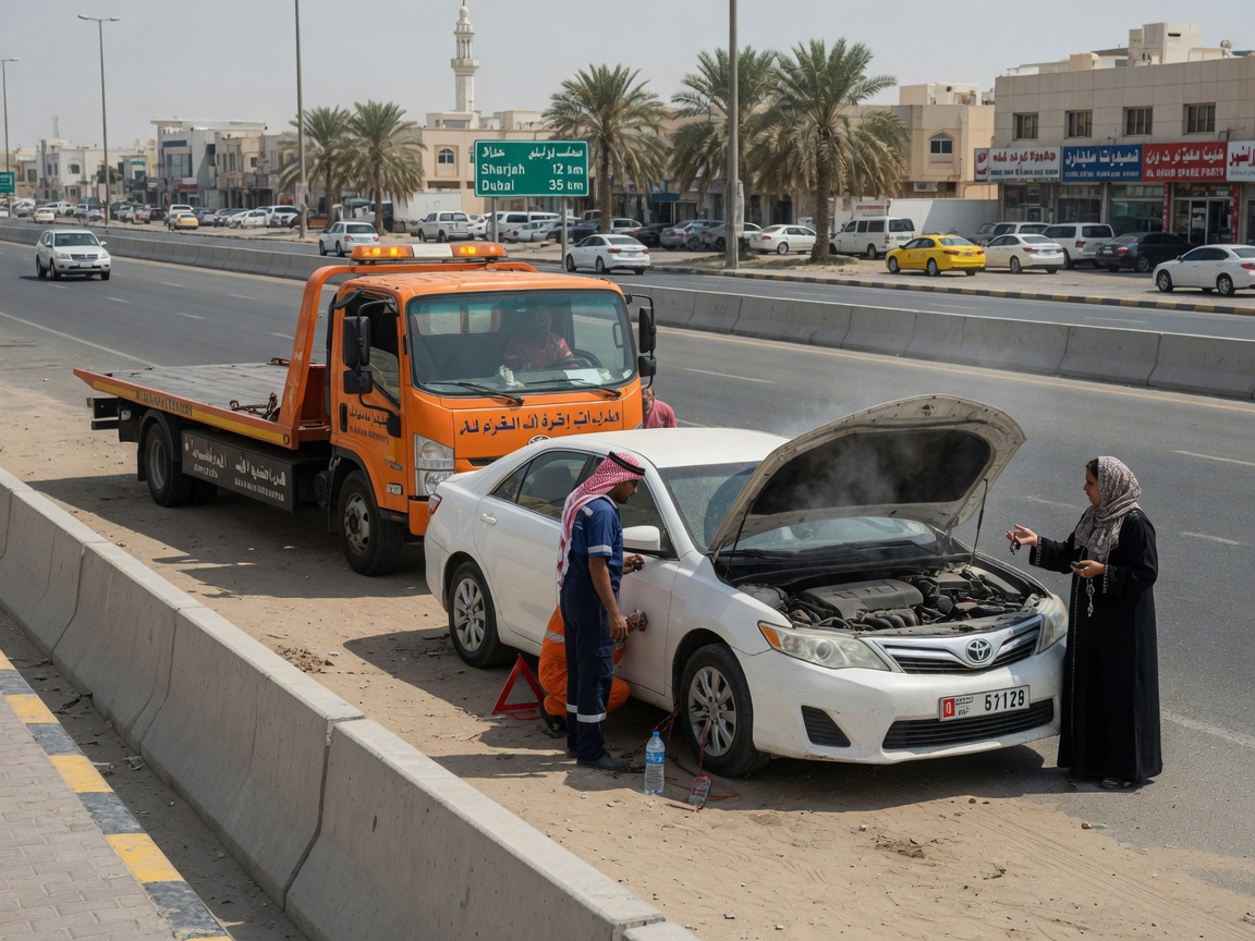Car Towing in Ajman: What to Do When Your Vehicle Breaks Down
